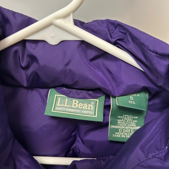 Vintage L.L. Bean Goose Down Puffer Vest Women Siz Small Purple Gorpcore Outdoor - Picture 2 of 8